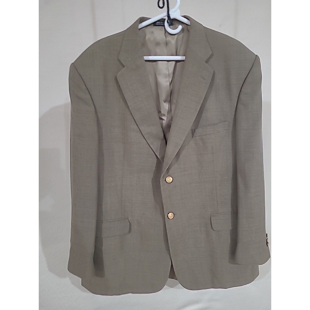 Stafford Mens Suit Coat Tan Tweed dress